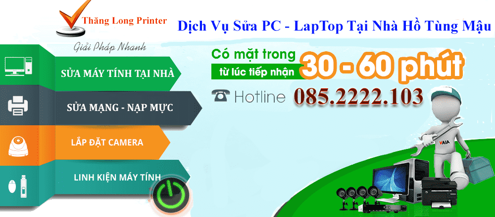 Sửa máy tính tại nhà Hồ Tùng Mậu